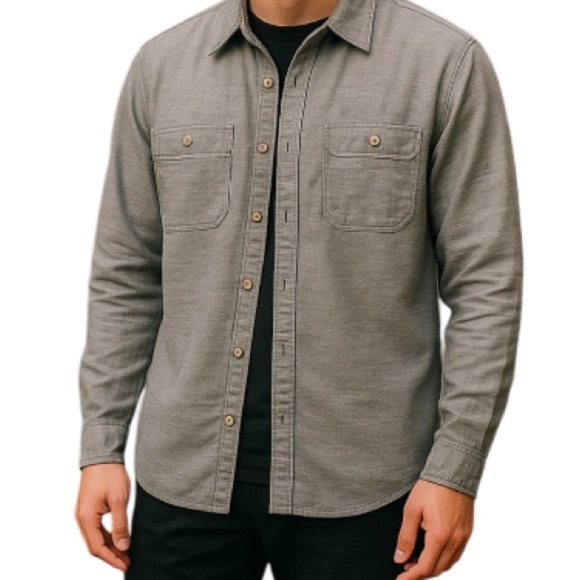 The North Face Men’s Montgomery Long Sleeve Shirt High Rise Grey Button Up XL - Picture 1 of 16